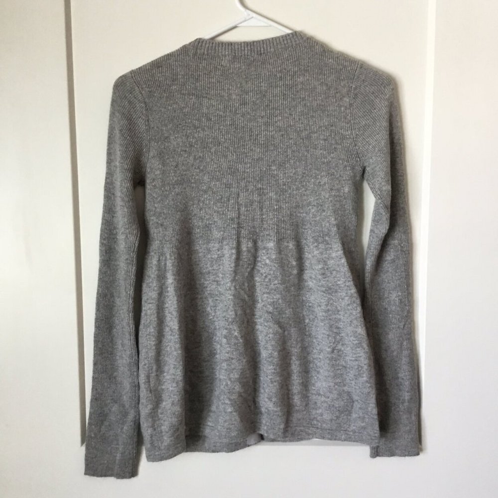 Women’s Vince Gray Cashmere Peplum Cardigan Size S - Picture 5 of 7